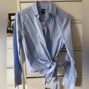 NWT GAP Sky Blue Casual Knotted Shirt